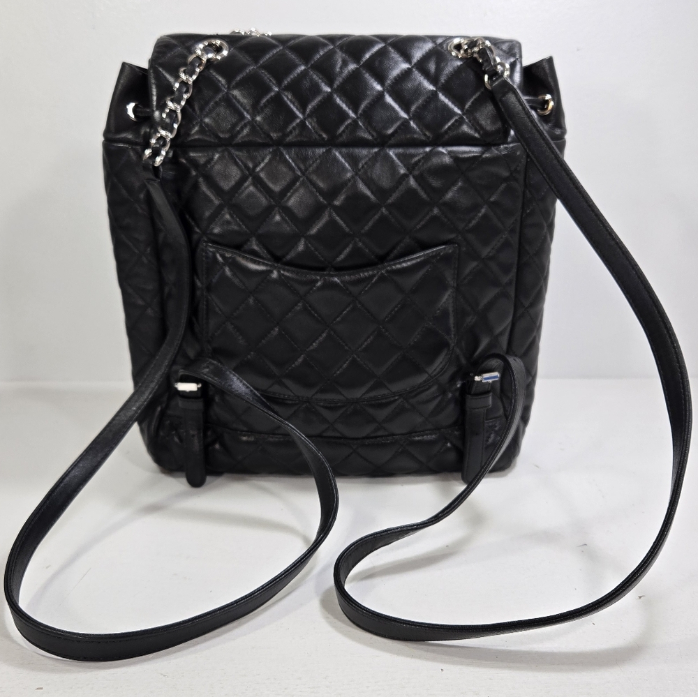 Chanel Urban Spirit Black Quilted Lambskin Large Backpack Bag - Picture 5 of 17